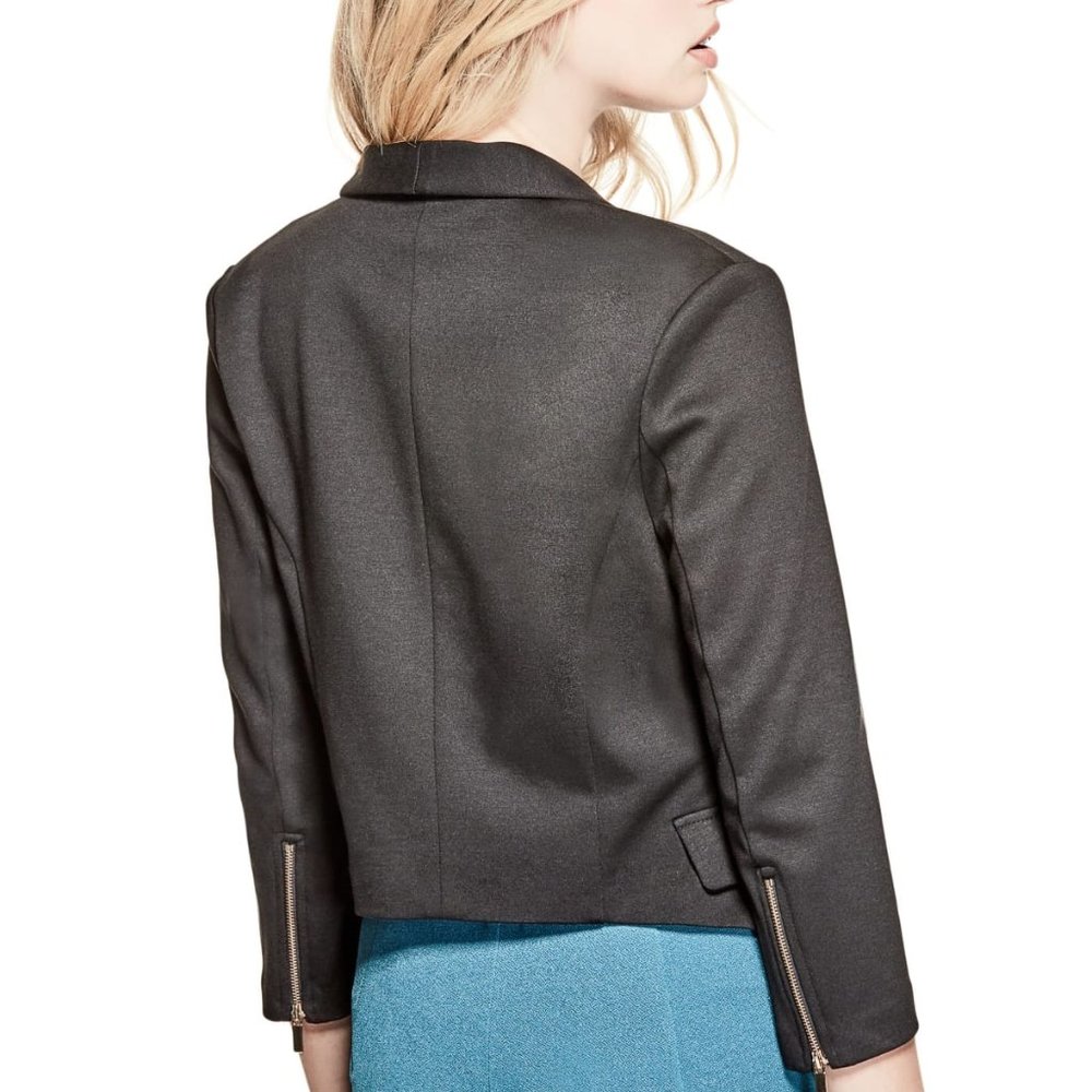 Guess Shavona Assymetrical Black Blazer Jacket - Picture 2 of 14
